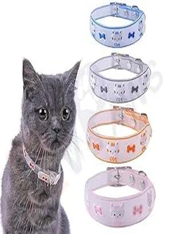 PET FUN طوق قطط عاكس من PET FUN® مع جرس | مشبك أمان قابل للتعديل والفك للقطط الصغيرة | طوق حيوانات أليفة متوهج في الظلام مرئي ليلاً - Image 1